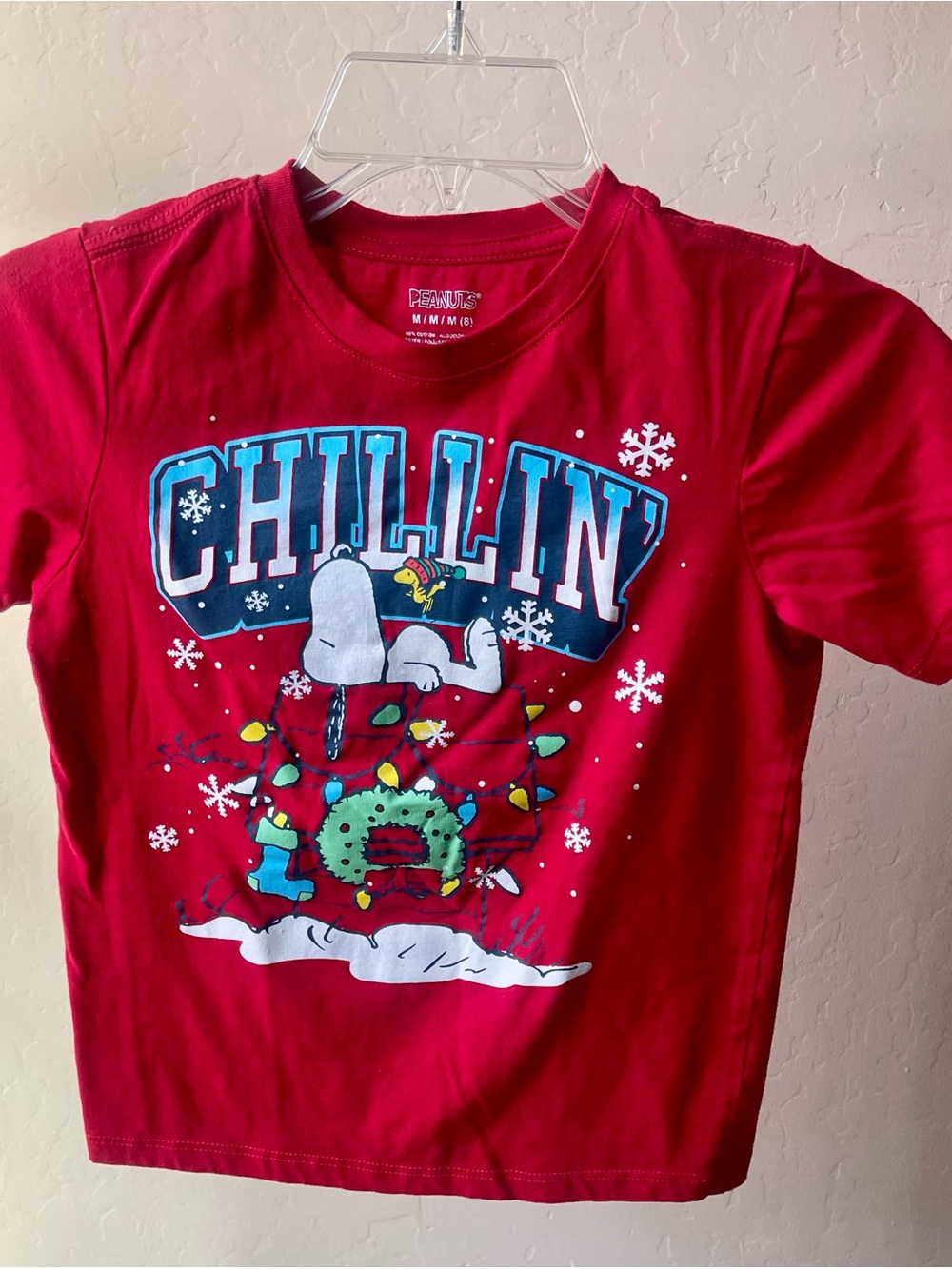 Peanuts Red 'Chillin' Snoopy Holiday Graphic Tee